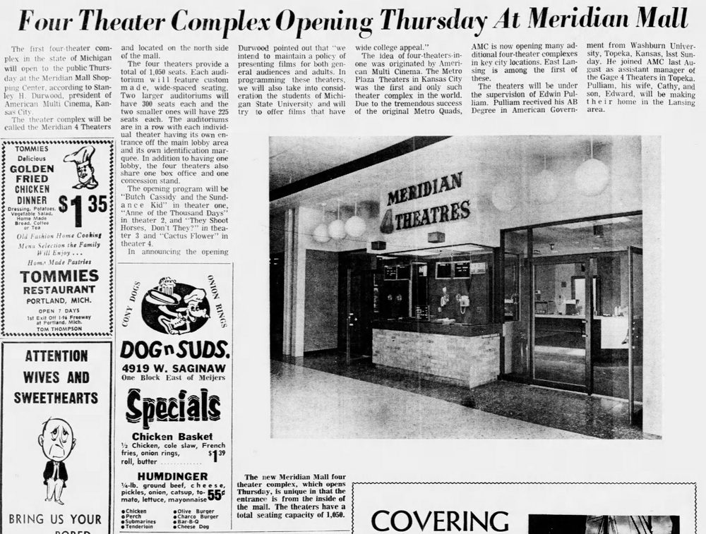 Meridian Mall West 4 - 1970 ARTICLE ON OPENING
